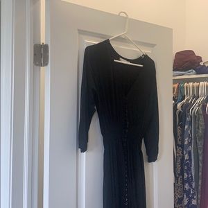 Mila floor length button up dress